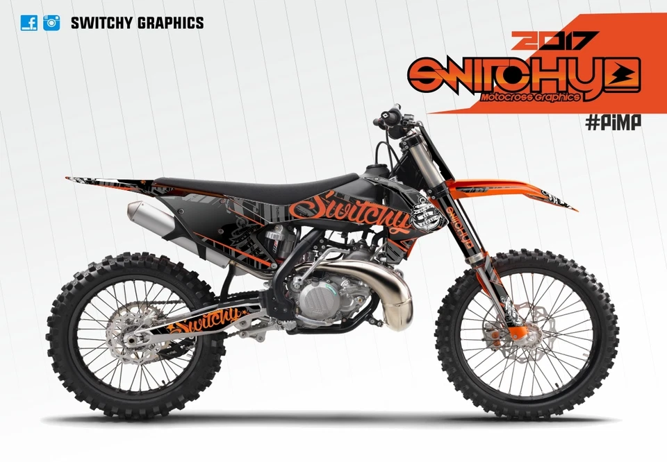 Set ADESIVI GRAFICHE # Blackpimp pour Moto SX 250 2017 2018 Decals Dekor - Photo 1/1