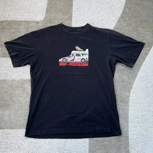 Camiseta de manga corta Huf X Ice Cream Fast Serve negra para hombre L skate - Imagen 1 de 13