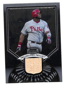 2007 Bowman Sterling Ryan Howard Game Used Bat Relic Card Phillies