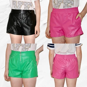 Jolie & Joy Girls Shorts Relaxed Fit Vegan Leather Shortie Hot Pants Sizes 7-16 - Picture 1 of 8