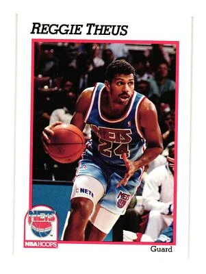 1991-92 Hoops #138 Reggie Theus New Jersey Nets - Image 1 of 2
