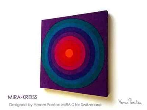 Verner Panton MIRA-KREISS Multi Wall Art Board Fabric Mid Century 34cm32cm NEW - Picture 1 of 6