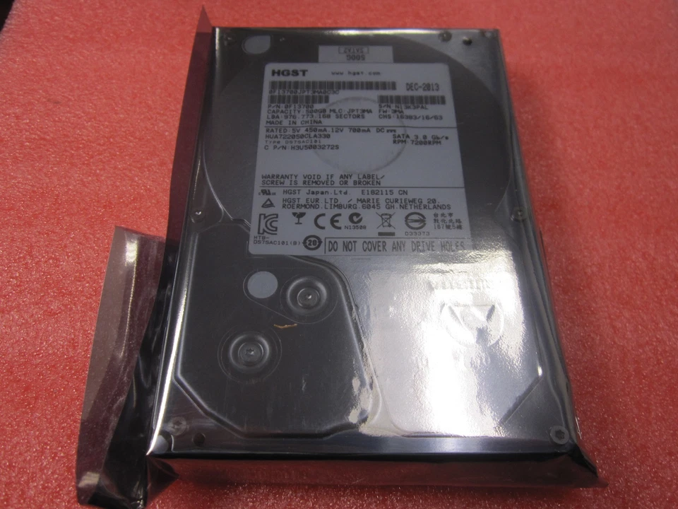 HITACHI HUA722050CLA330 500GB 3.5 SATA HDD  H3U5003272S 0F13700  - Image 1 of 1