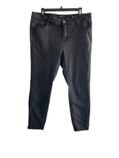 Tahari Women's Chloe Skinny Jeans Size 16W Black Fit Solution Jean Denim Pant