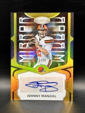 2023 Panini Certified Johnny Manziel Mirror Signatures Gold 13/15 CLE Browns SSP