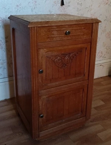 french art deco vintage 30s nightstand bedside table marble wood midcentury Cover