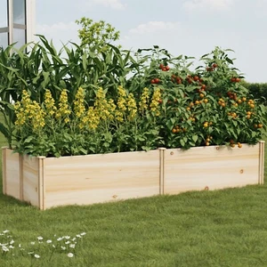 Livsip Garden Bed Raised Wooden Planter Box Container Set of 4 120x45x45cm - Picture 1 of 8