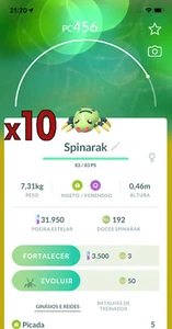 Pokemon TRADE - 10x Spinarak Trade !! Good Chance of Lucky and Good IVs !! - Picture 1 of 1