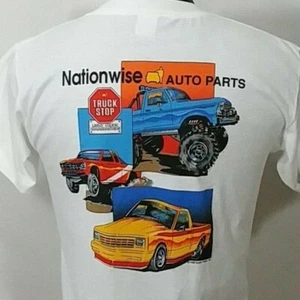 T-Shirt Nos Vintage 80er Jahre Nationwise Autoteile L weich dünn USA LKW Stop T-Shirt - Bild 1 von 12