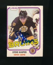 1981-82 O-Pee-Chee #4 Steve Kasper signed auto autograph blue sharpie rc swsw6