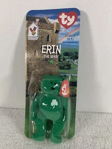 McDonald's TY Beanie Babies RARE 1999 Erin The Bear with Errors! Tush Tag 1993! - Picture 1 of 6