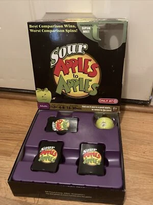 SOUR APPLES TO APPLES GAME~MATTEL~TARGET EXCLUSIVE 2010~COMPLETE~EUC~FAMILY FUN~ - Image 1 of 4