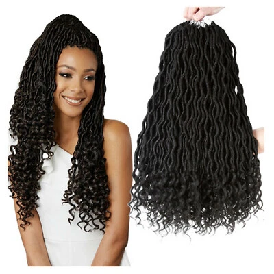 Cabello trenzado de ganchillo Goddess imitación locs con extremos rizados Foto 1 de 4