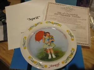Sarah Stilwell Weber Calendar Plate APRIL Genuine Newellware with box & COA - Picture 1 of 4