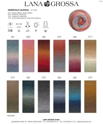 Lana Grossa Gomitolo Alpaca , Mengenrabatt 3- 11 % freie FArbwahl