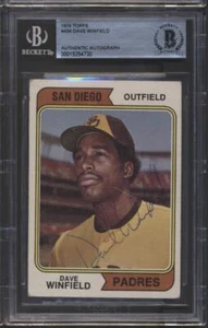1974 Topps #456 Dave Winfield RC Auto Beckett Authentic Autograph BAS e10 - Picture 1 of 1
