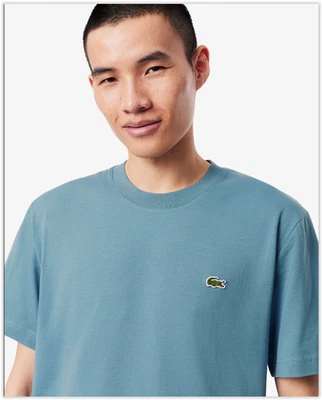 NWT Lacoste Men's Crew Neck Pima Cotton Jersey T-shirts BLUE (TH6709 HD9) XL - Image 1 of 4