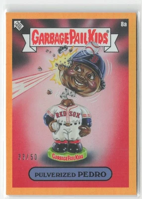 Pulverized Pedro Martinez 2023 Garbage Pail Kids Series 3 #8 Orange Foil #/50 - Image 1 of 2