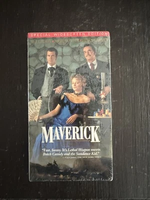 "Maverick" (1994) Sealed And New Western/Comedy VHS 1997 Widescreen Release  - Image 1 of 4