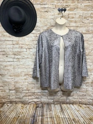 Chaqueta de Cárdigan Ligera con Textura Plateada de Chicos Talla 4 = XL  Foto 1 de 4