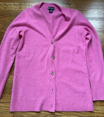 Suéteres para mujer C By Bloomingdale’s 100 % cachemir color rosa talla L Foto 1 de 4