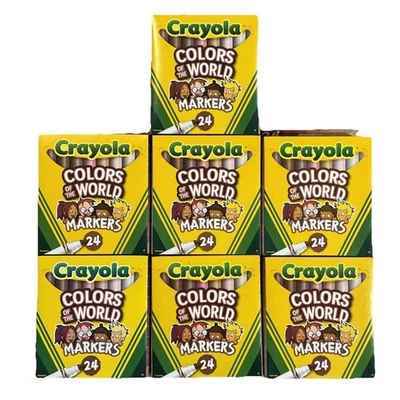 **BRAND NEW** Crayola - Colors Of The World Crayons 24 pack, Lot Of ( 7 ) - Image 1 of 2