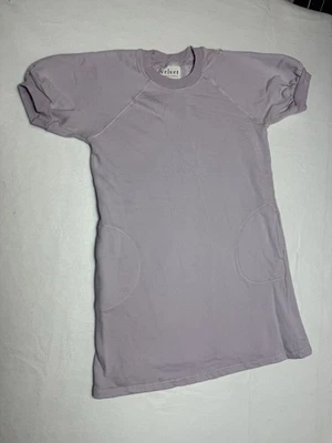 Túnica de algodón morado marca terciopelo talla mediana con bolsillos Foto 1 de 4