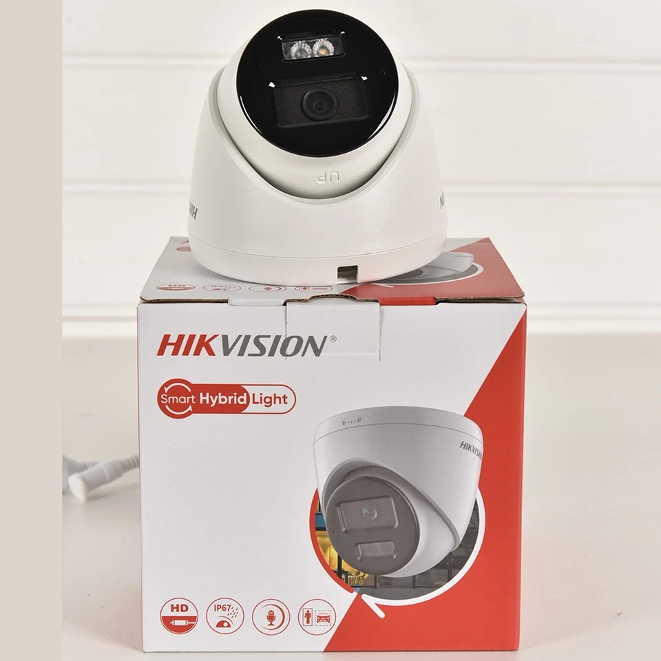 Hikvision 4K 8MP Smart Hybrid Light ColorVu IR IP Camera Mic DS-2CD1383G2-LIUF