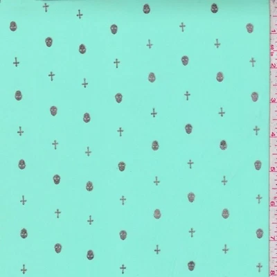 Mini calavera/tela de georgette cruzada de espuma de mar/oro Foto 1 de 2