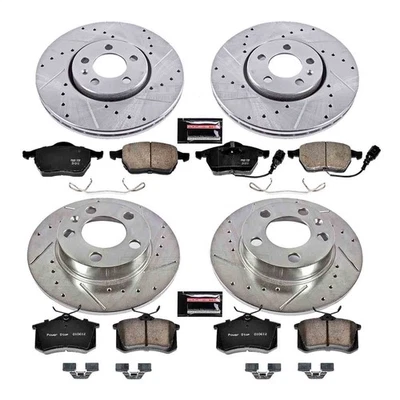 Kit de frenos de disco Powerstop K899 para 99-10 Volkswagen Beetle Golf Jetta Foto 1 de 4
