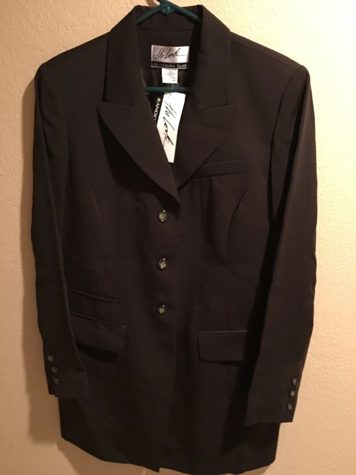 CHAQUETA BLAZER ABRIGO RANDOLPH DUKE THE LOOK MEZCLA LANA MARRÓN TALLA 12 Elegante Reducido Foto 1 de 4