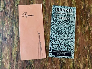 Golden Gate International Exposition 1939 ELYSIUM + BRAZIL COFFEE PAMPHLETS SF - Picture 1 of 5