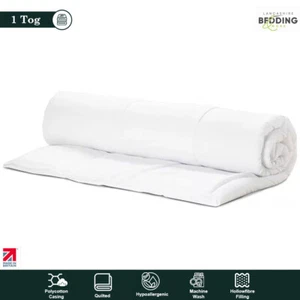 1 Tog Duvet Hotel Quality Anti Allergy All Season 100%Hollowfibre Filled Bedding - Picture 1 of 2