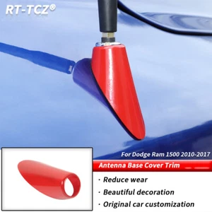 Base de antena de coche moldura decoración cubierta embellecedor para Dodge RAM 1500 2010-2017 rojo - Imagen 1 de 7
