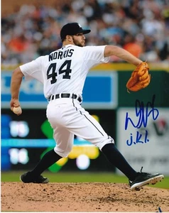 DANIEL NORRIS DETROIT TIGERS ACTION SIGNED 8x10 - Picture 1 of 1