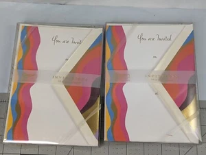 Invitaciones de fiesta Caspari Modern Wave 5x7 16 en total - Imagen 1 de 6