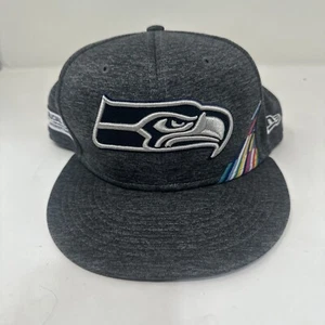 New Era Seattle Seahawks Crucial Catch 39THIRTY Youth Hat Pink Breast Cancer - Picture 1 of 6