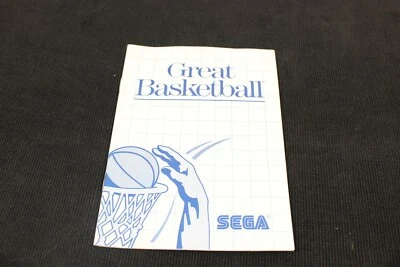 Great Basketball Sega Master System MANUAL ONLY - Image 1 of 3
