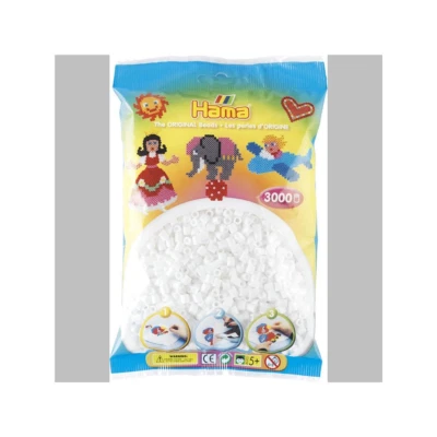 Hama 3000 Midi Bügelperlen 201-01 Weiß Ø 5 mm Perlen Steckperlen Beads - Bild 1 von 2