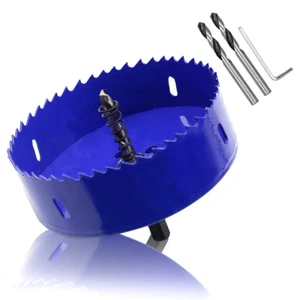 4.5 Inch 115Mm Hole Saw, 1 1/4 Inch Cutting Depth HSS Bi-Metal Hole Cutter - Picture 1 of 12