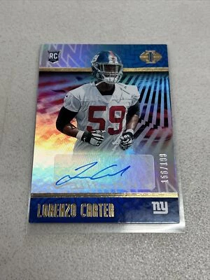 2018 Panini Illusions Auto RC #173 Lorenzo Carter Giants /199 - Image 1 of 3