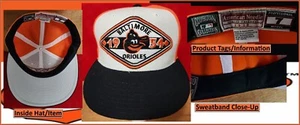 Cappello posteriore American Needle Cooperstown Collection Baltimore Orioles 1954 taglia 7 Pro - Foto 1 di 14