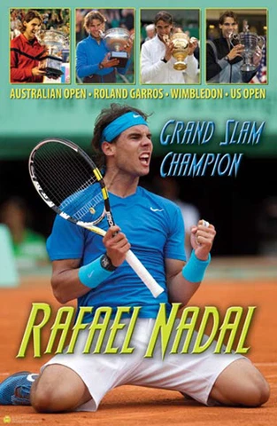 Rafael Nadal GRAND SLAM CHAMPION Historic Tennis Commemorative POSTER Cover