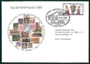 BRD LETTERA COMMEMORATIVA 1989 GIORNO DEL FRANCOBOLLO + 40 ANNI BRD BOCHOLT EUROPA CEPT m4710 - Foto 1 di 2