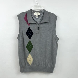 Fairway & Greene Argile Weste M grau Merinowolle Strick 1/4 Zip Golf Sandia Schläger - Bild 1 von 12