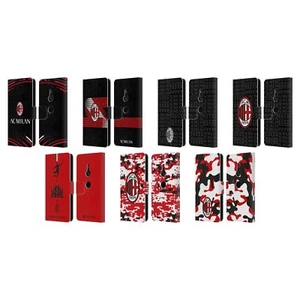 OFFICIAL AC MILAN CREST PATTERNS LEATHER BOOK WALLET CASE FOR SONY PHONES 1 - Picture 1 of 13