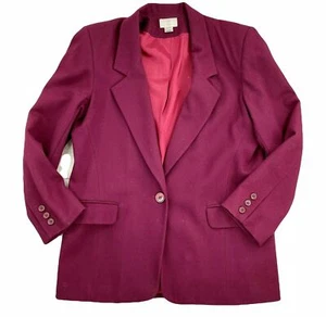 Blazer vintage Nordstrom 100% lana merino marrone un pulsante medio - Foto 1 di 7