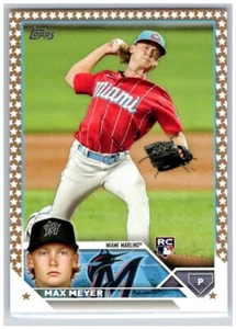 #388 Max Meyer Miami Marlins RC 2023 Topps Walmart Gold Star Parallel - Picture 1 of 2