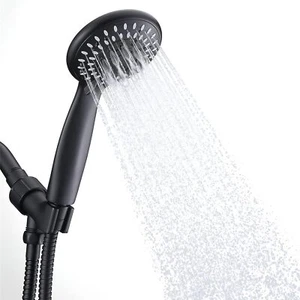 5-Settings Showerhead High Pressure Powerful Water Spray Shower Head,Matte Black - Picture 1 of 7