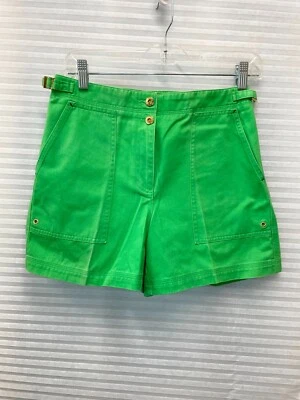 Lauren Ralph Lauren Petite Womens 100% Cotton Green Shorts | Size 4P - Image 1 of 4